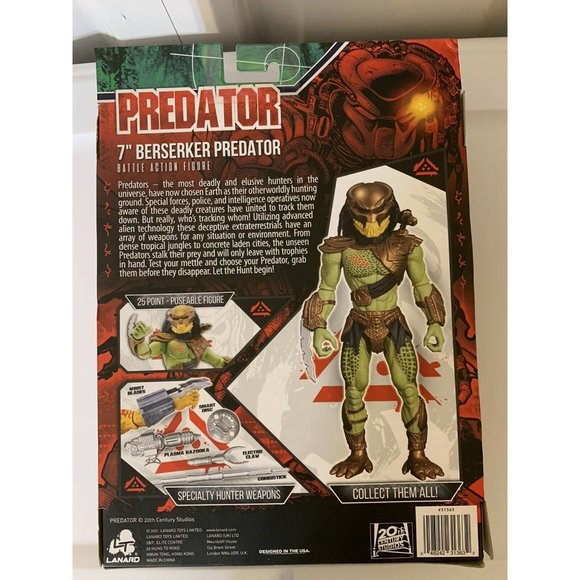 New Lanard Predator 7” Battle Action Figure 31363 Berserker, Hunter Series - Picture 7 of 7